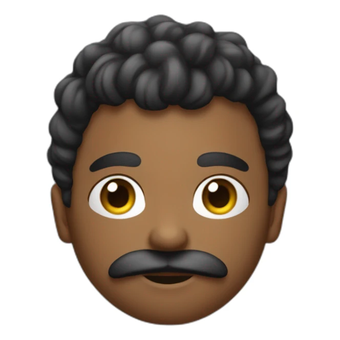 Rappeur noire avec une petite moustache et des petites tresses  sticker