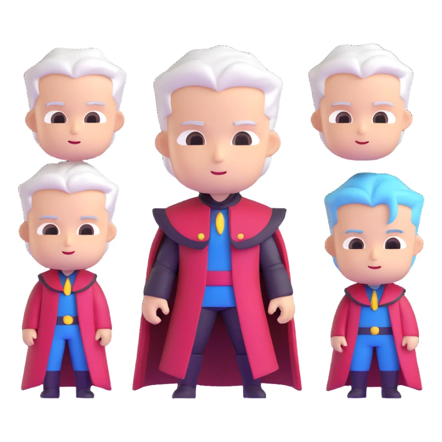 Cute chibi Dante and Vergil from Devil May Cry, big heads, small bodies, childlike proportions sticker