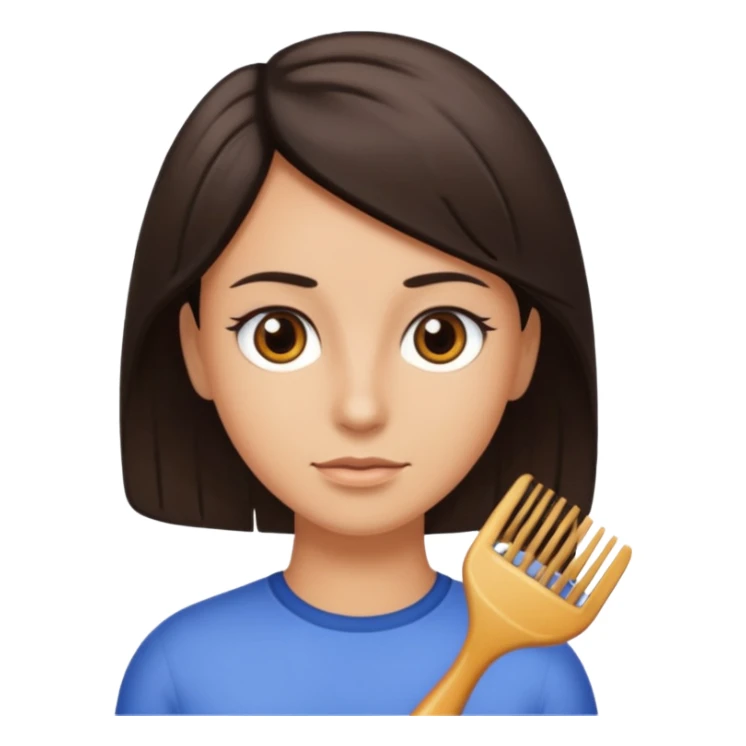 Comb over tan dark hair sticker