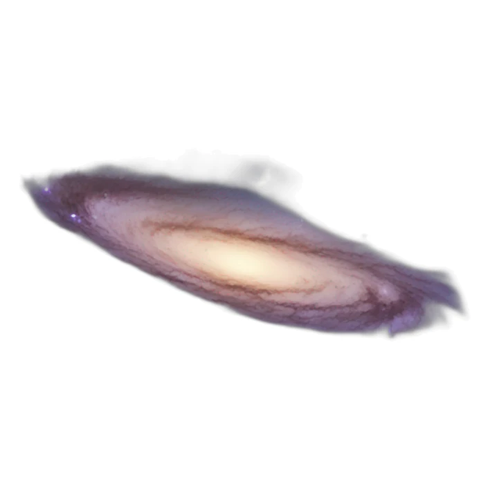 milky way, galaxy, cartoon illustration sticker