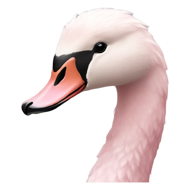 pastel pink swan sticker