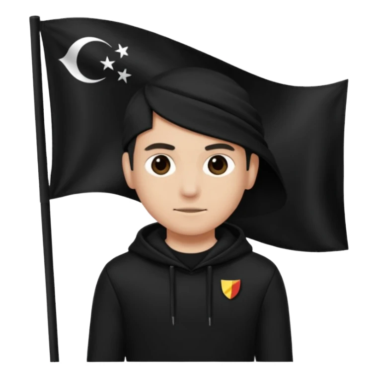 natos y waor bandera negra sticker