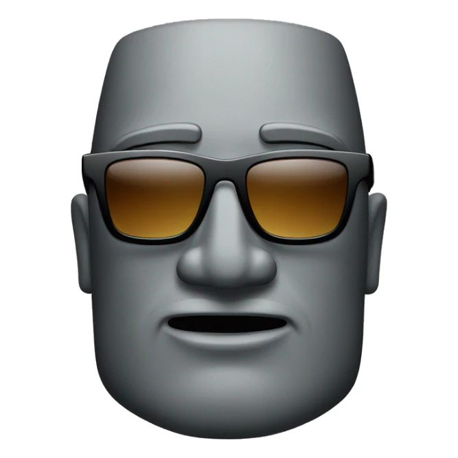 moai  sunglasess sticker