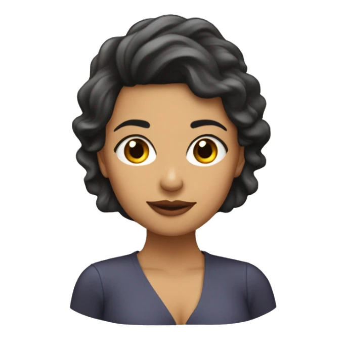 mujer morena con cabello corto y ondulado llorando  sticker