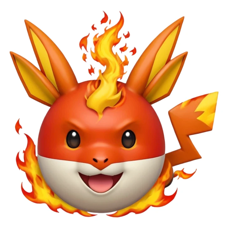 genera un emoji que contenga todos los elemntos de pokemon sticker
