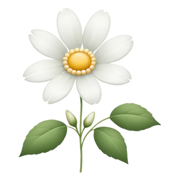 Flor blanca de sentido pésame sticker