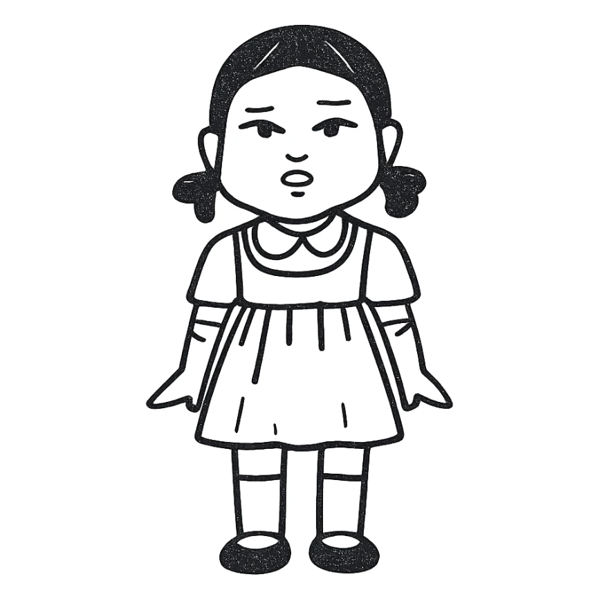 Yongyi doll from Squid Game sticker