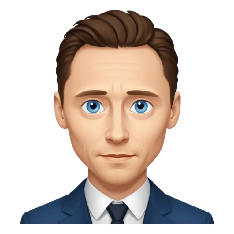 Tom Hiddleston with blue eyes sticker