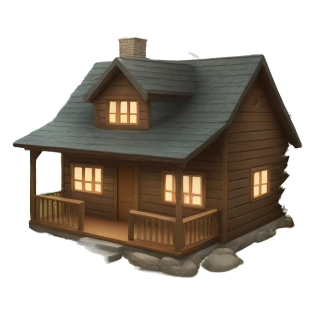 little cozy cabin with porch sticker