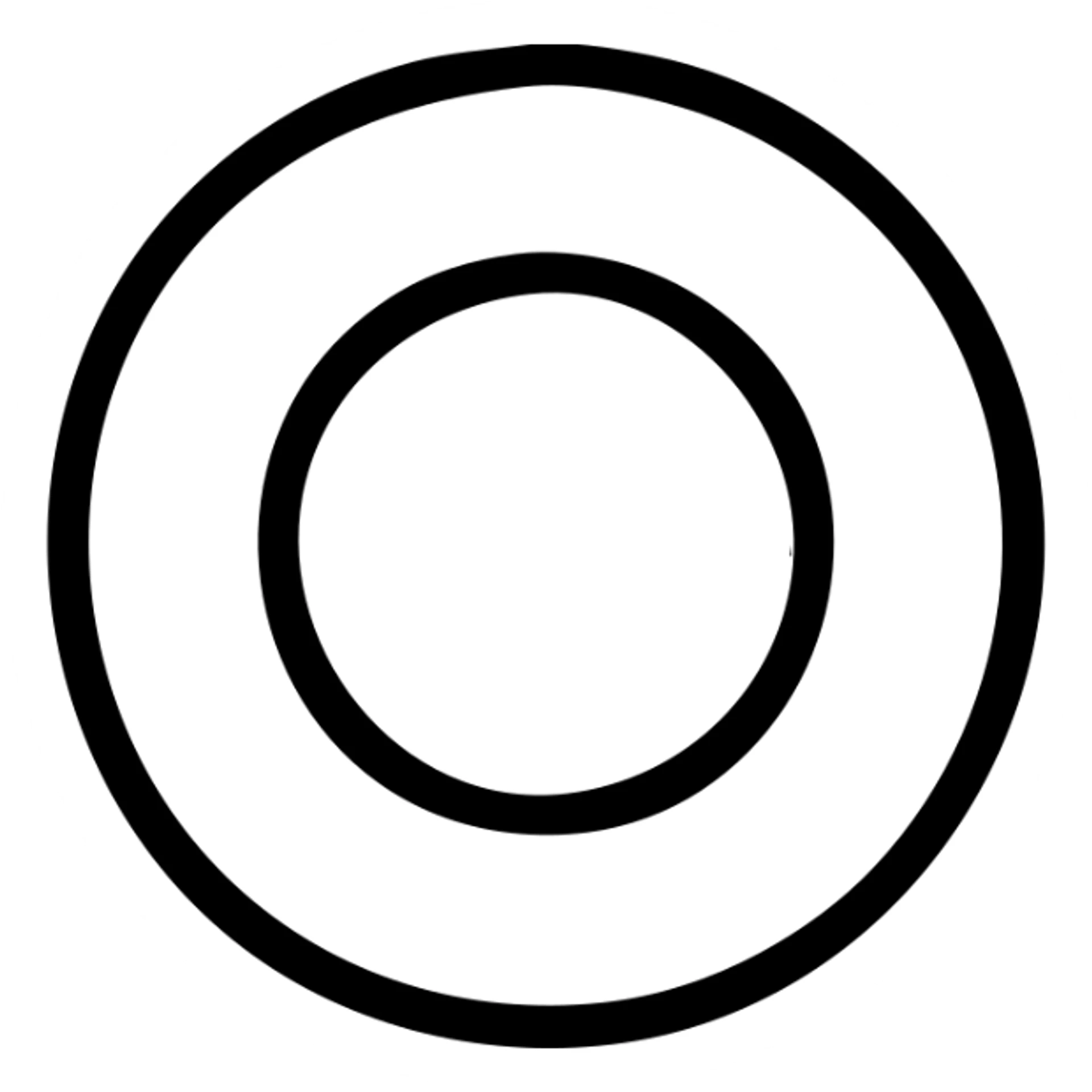 record button icon, outlined style, red circle with thin black outline, modern look sticker