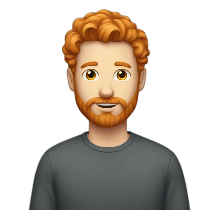 man with ginger hair and ginger beard hahaha sticker
