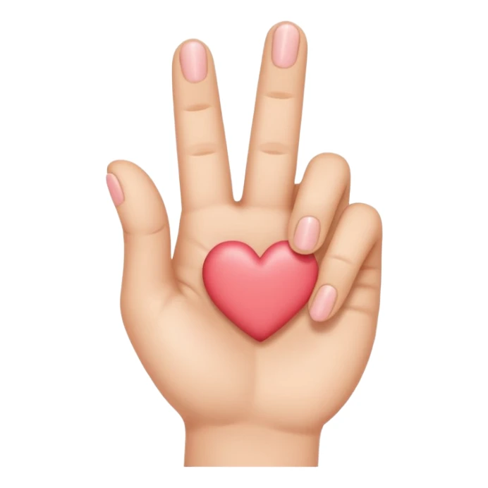 hand korean finger heart emoji sticker
