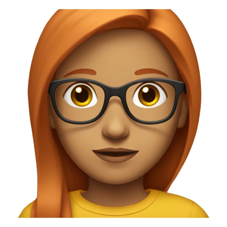 red-straight-haired-girl-glasses-yellow-shirt sticker