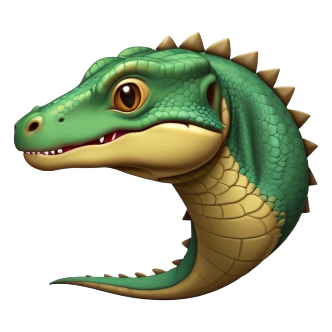 Cinematic Comical Komodo Dragon Lizard Portrait Emoji, Head tilted dramatically with an exaggeratedly shocked expression, featuring a robust, scaled body with wide, comically expressive eyes full of humorous disbelief, Simplified yet hilariously expressive features, highly detailed, glowing with a slightly sassy glow, high shine, dramatic yet playful, stylized with an air of quirky exotic attitude, soft glowing outline, capturing the essence of a meme-worthy Komodo dragon that looks ready to side-eye its way into viral fame! sticker