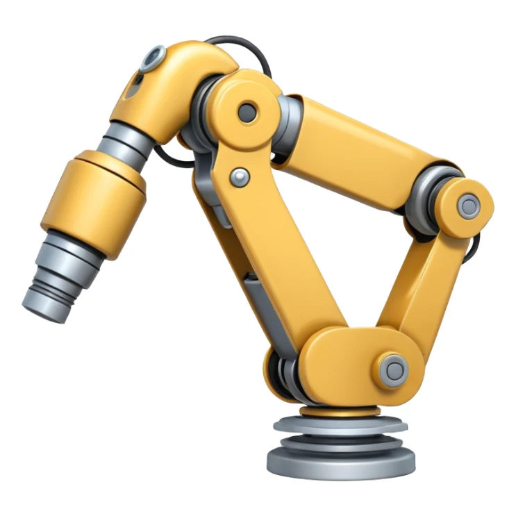 Industrial Arm – Silver robotic arm, gripping tool sticker