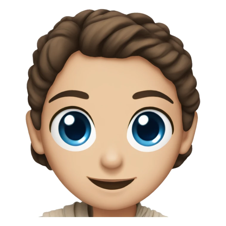 star wars rey with blue eyes smiling  sticker