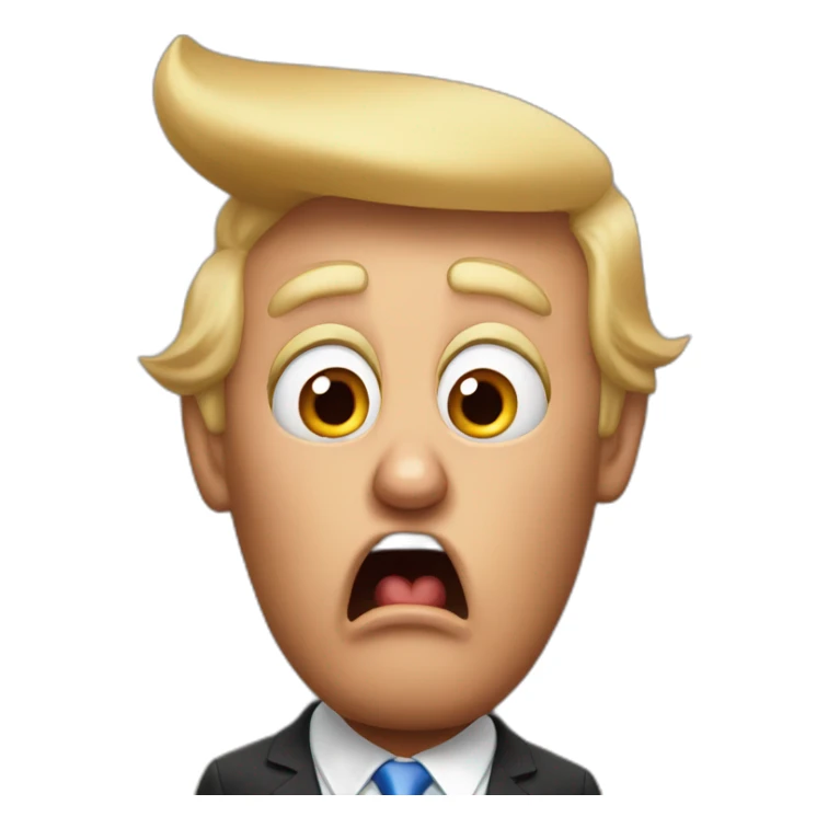 Donald Trump who is shocked sticker
