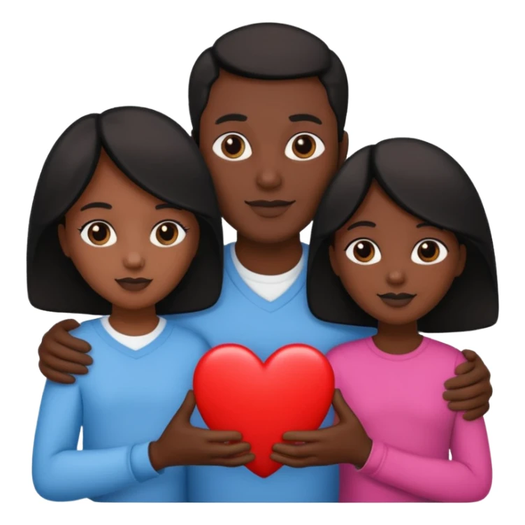 family black heart sticker