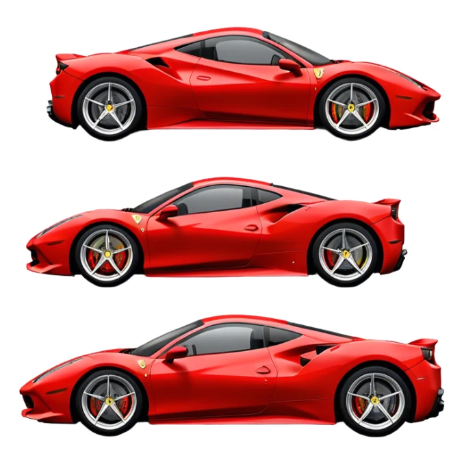 Ferrari 488 GTB - Ferrari (Model Year: 2020) (Iconic colour: Red) sticker