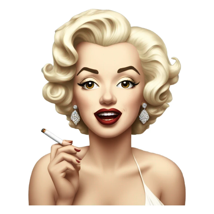 Marilyn Monroe smoking sticker