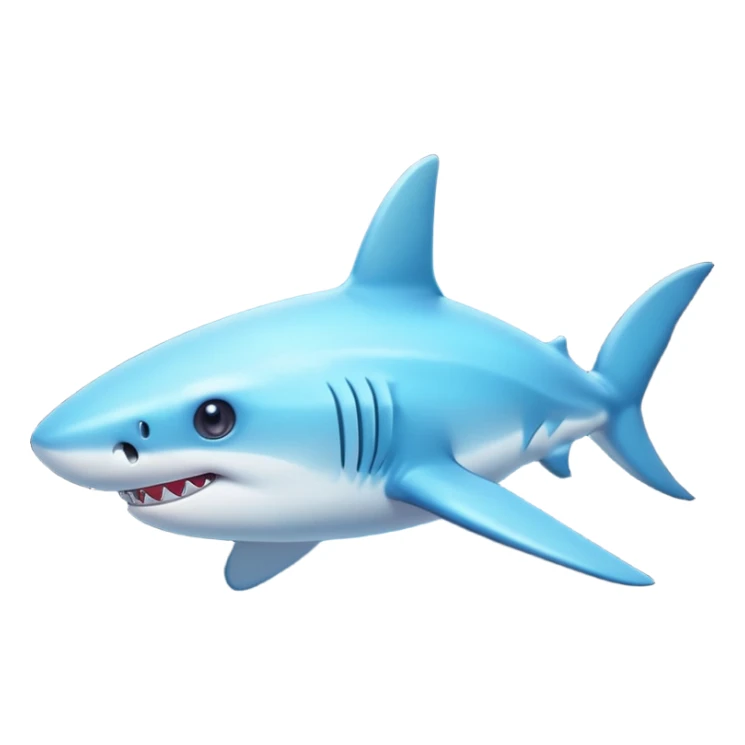 small glowing shark sticker