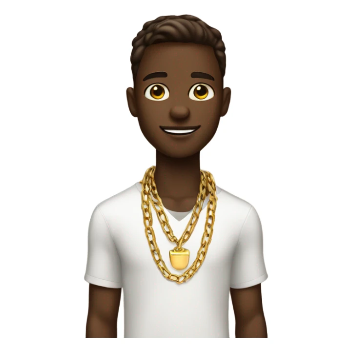 handsome chocolate boy with gold chains and swagger sticker