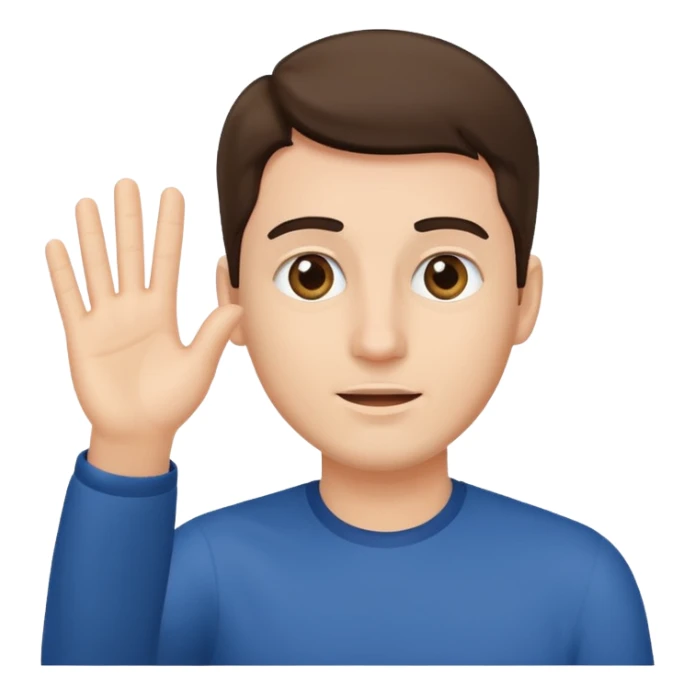 Man waving his hand in front of his face sticker