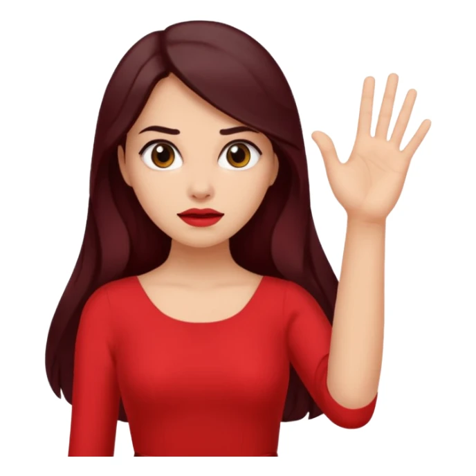 I want the woman to look like she is rejecting something. She is holding her hand up like "nope" and looking unimpressed and sassy sticker
