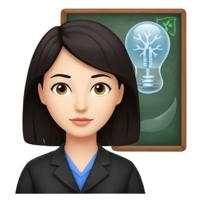 Young, beautiful, dark-haired high school biology teacher sticker