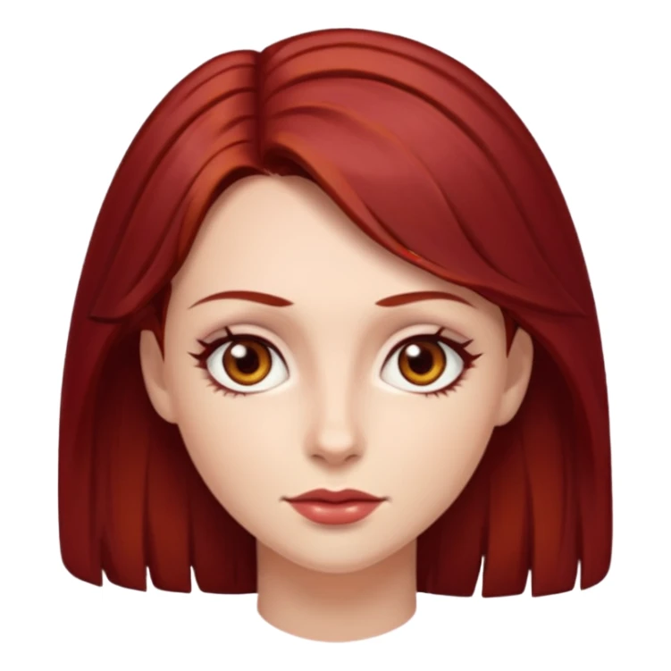 Westie with dark red hair and hazel eye woman sticker