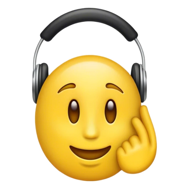 Un emoji écoutant de la musique  sticker