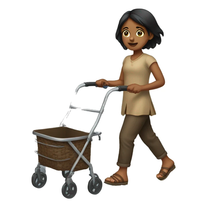 Probably be dark though Indian girl with walker sticker