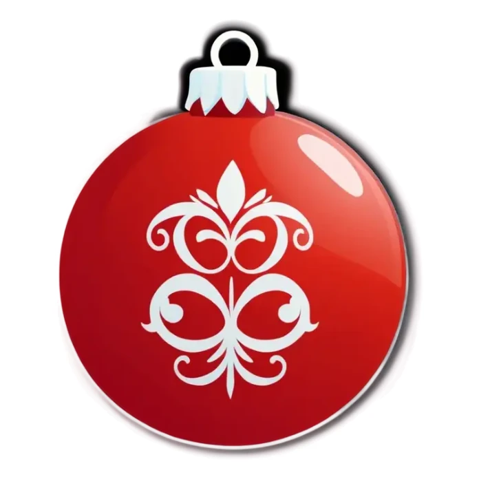 I want a red simple ornament sticker