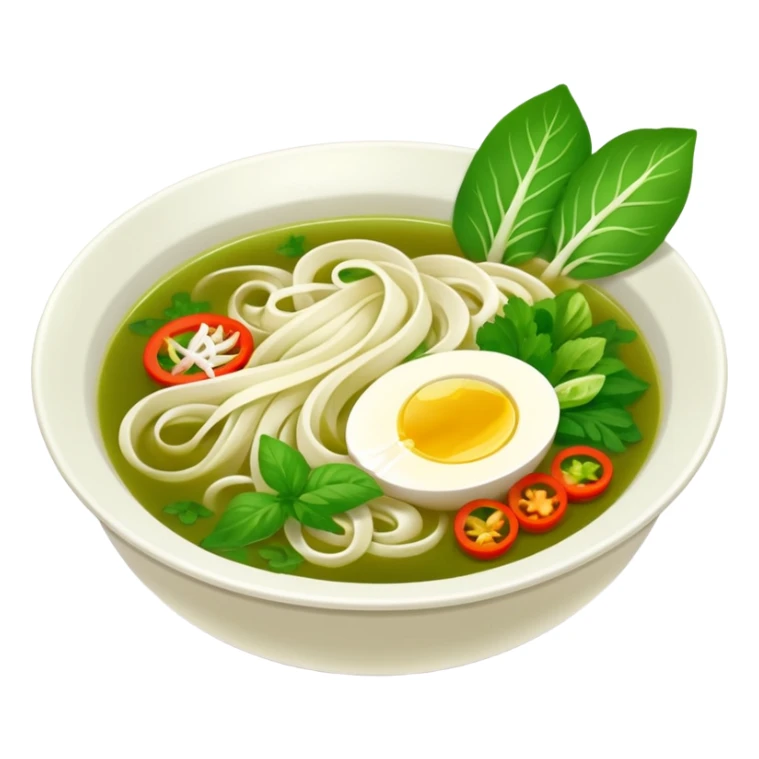 Khmer Noodle Num Banh Jok green broth with no meat or eggs sticker