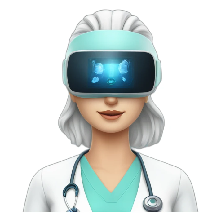 Surgeon-with-virtual-reality-display-operating-on-woman sticker