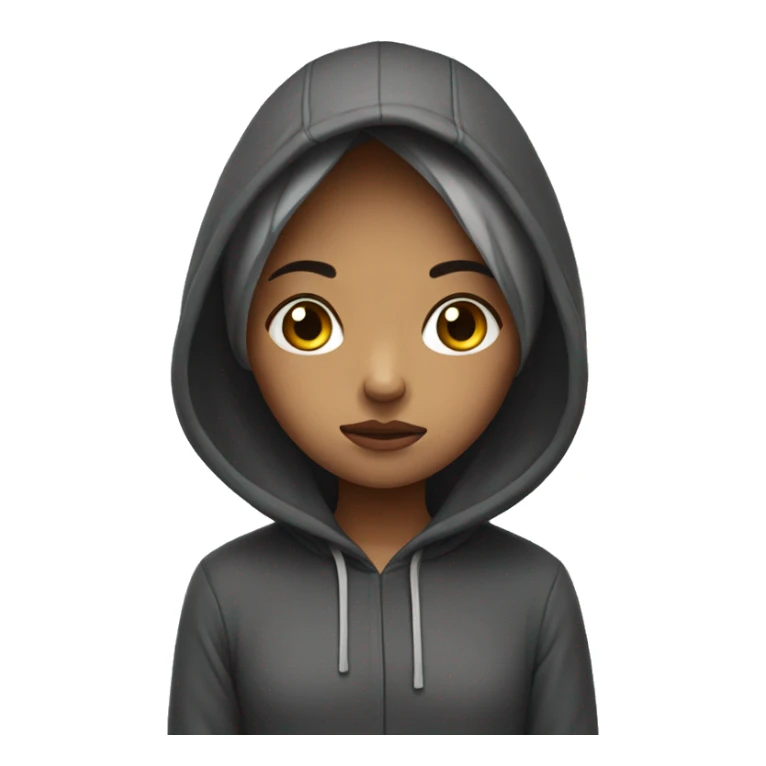 sad girl wearing hoodie sticker