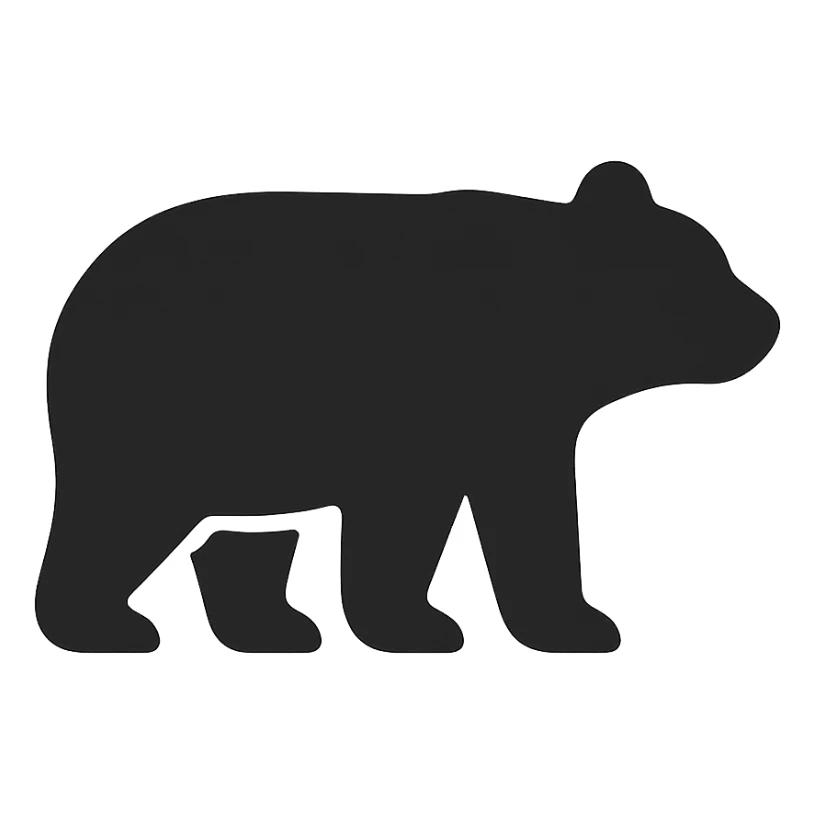 Bear black silhouette sticker