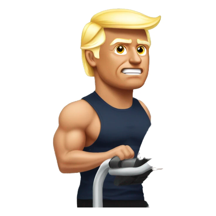 Trump in the gym sticker