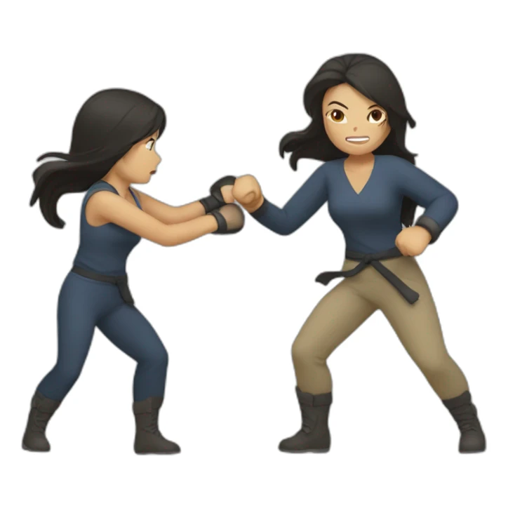Women fight a guis sticker
