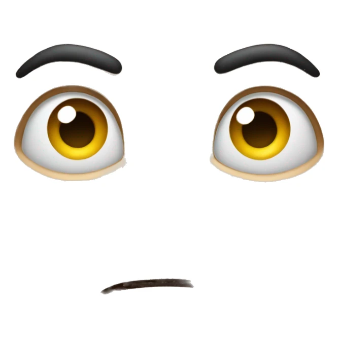 Classic emoji looking confused with one eyebrow raised and a smirk  sticker