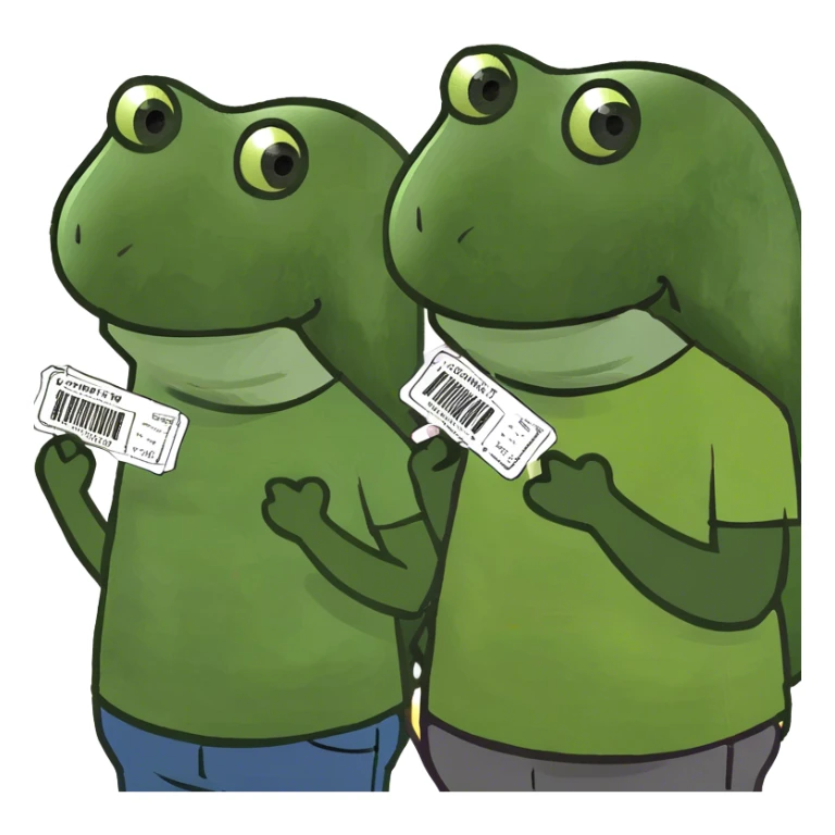 People standing in line at Concert sticker