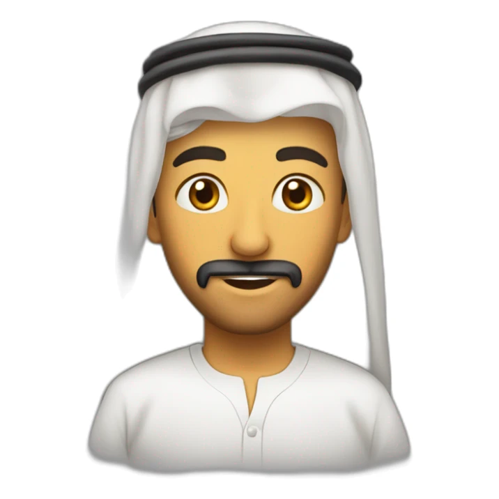 Arabe qui tire la langue et qui veut taper sticker