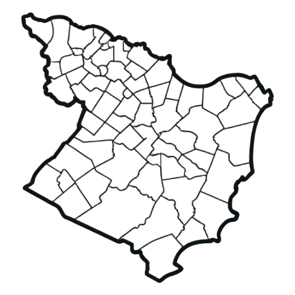 minimalist outline map of Sicily on paper, clean cartographic view sticker