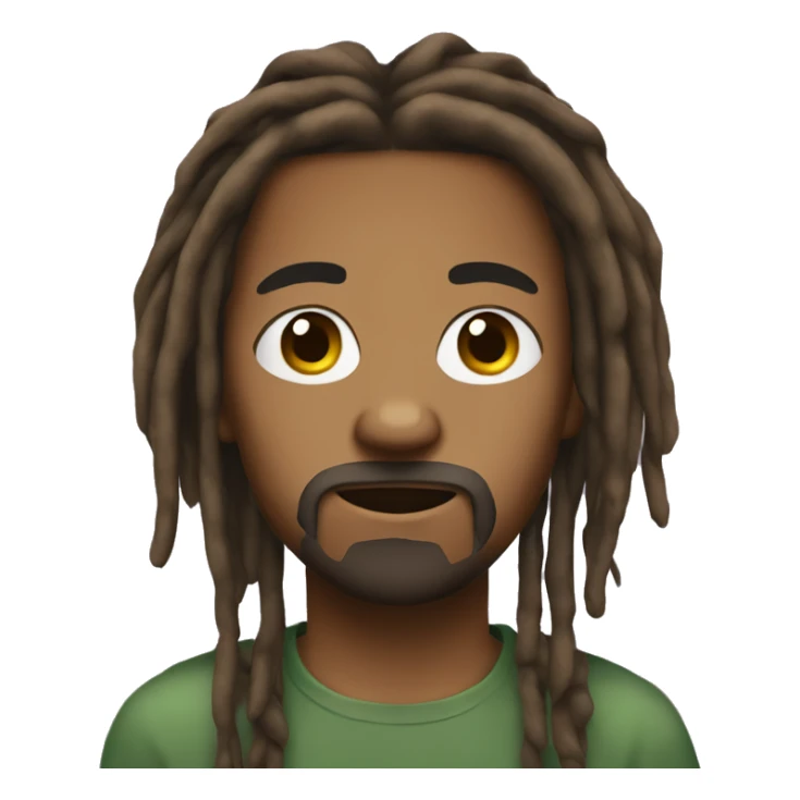 dreadhead teenager with a goatee sticker