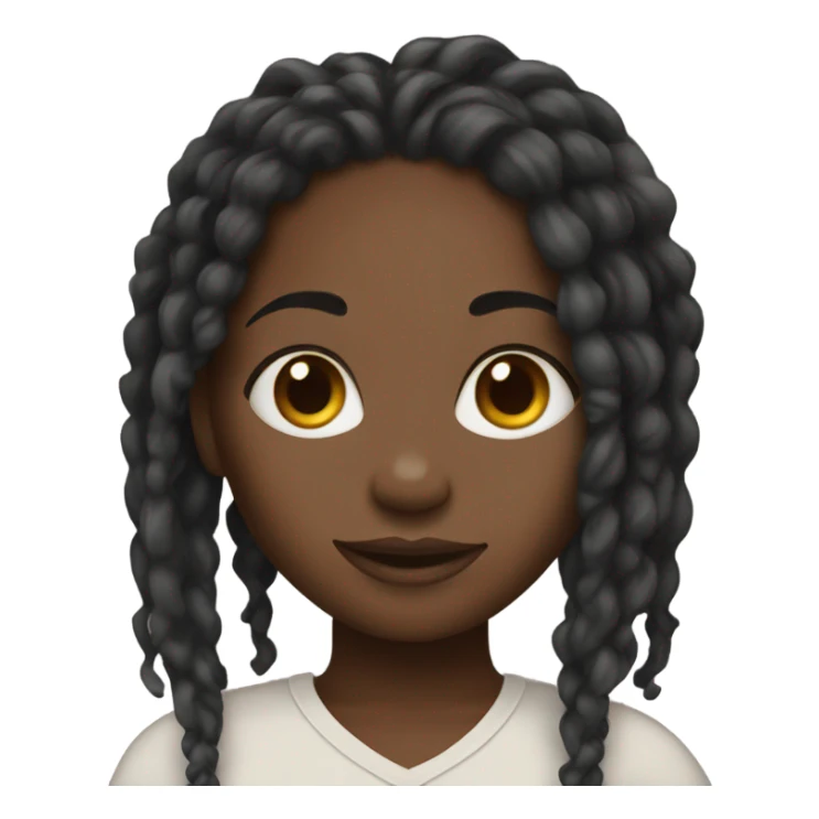 Black island girl with locs sticker