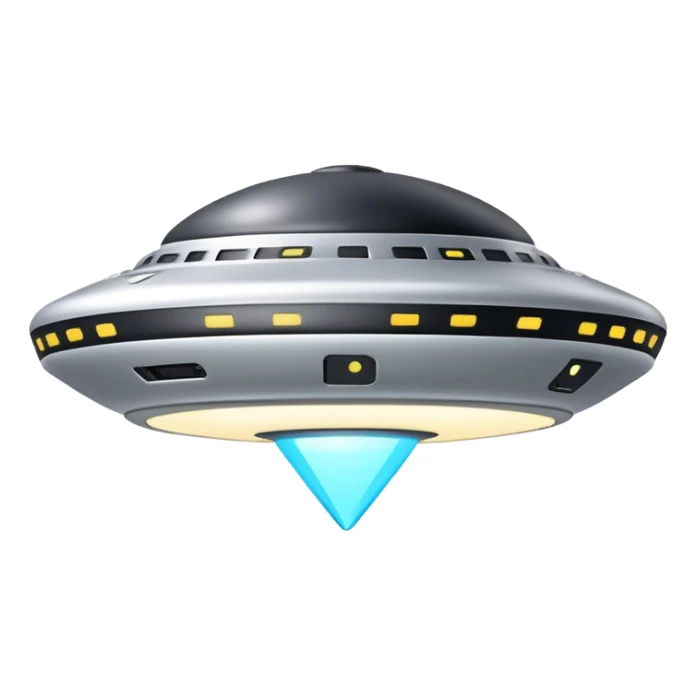 Ufo minimal high technology, and color to be sliver  sticker