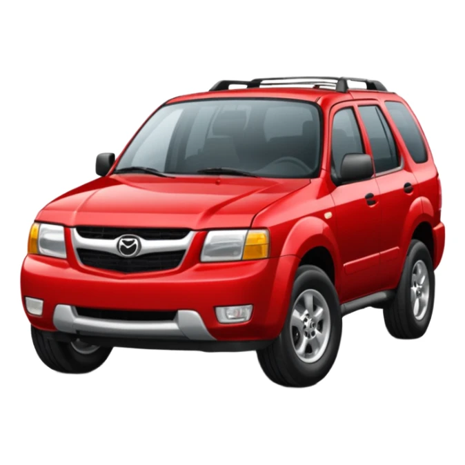 emoji of a mazda tribute 2001 red  sticker