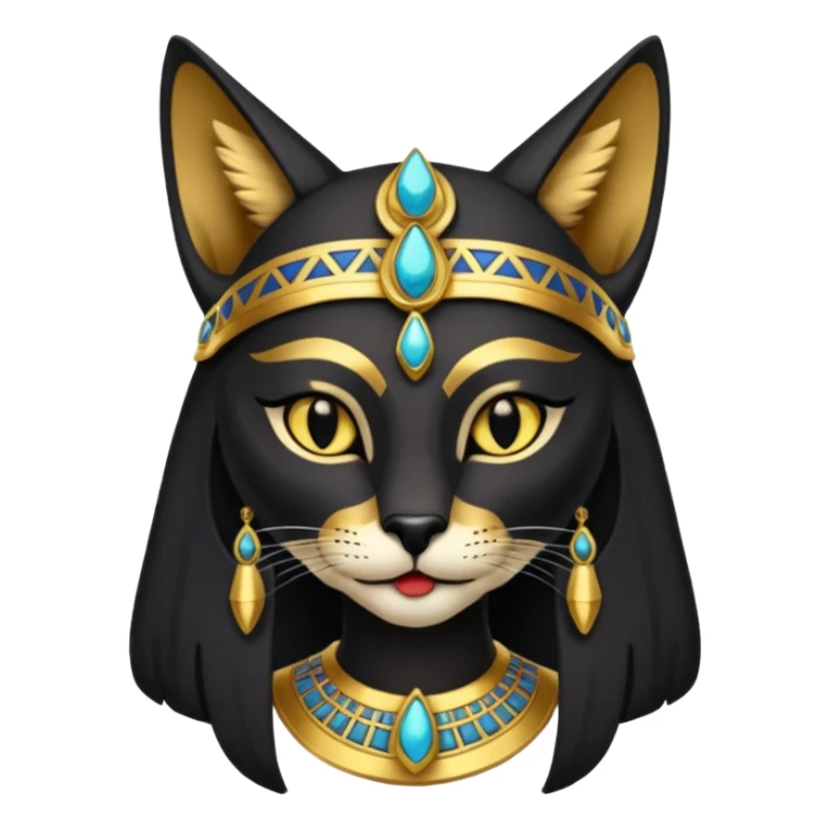 anthropomorphic black-furred Bastet  sticker