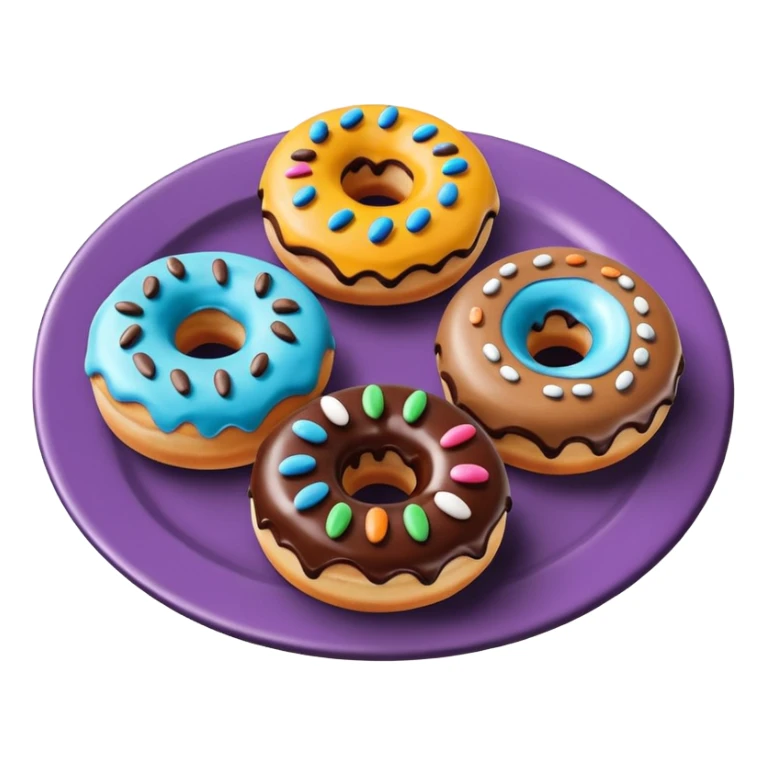 Monster donut with chocolate icing, there are drawn cookies and beautiful icing drawings on a white plate good quality sticker