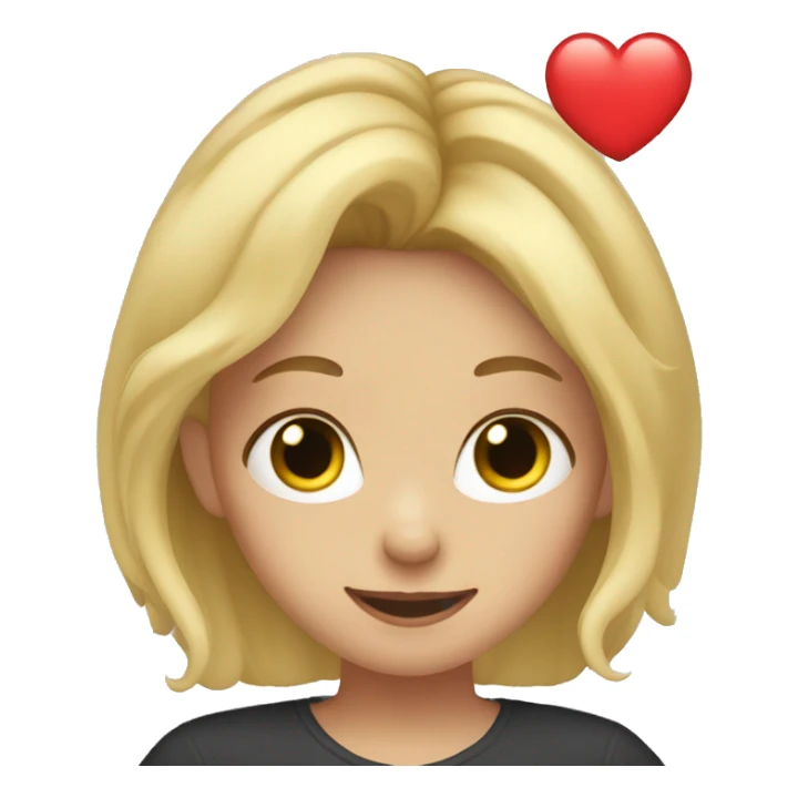 a blonde girl making a heart with her hands sticker